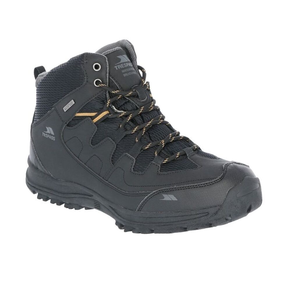 Trespass Mens Finley Waterproof Walking Boots / Black